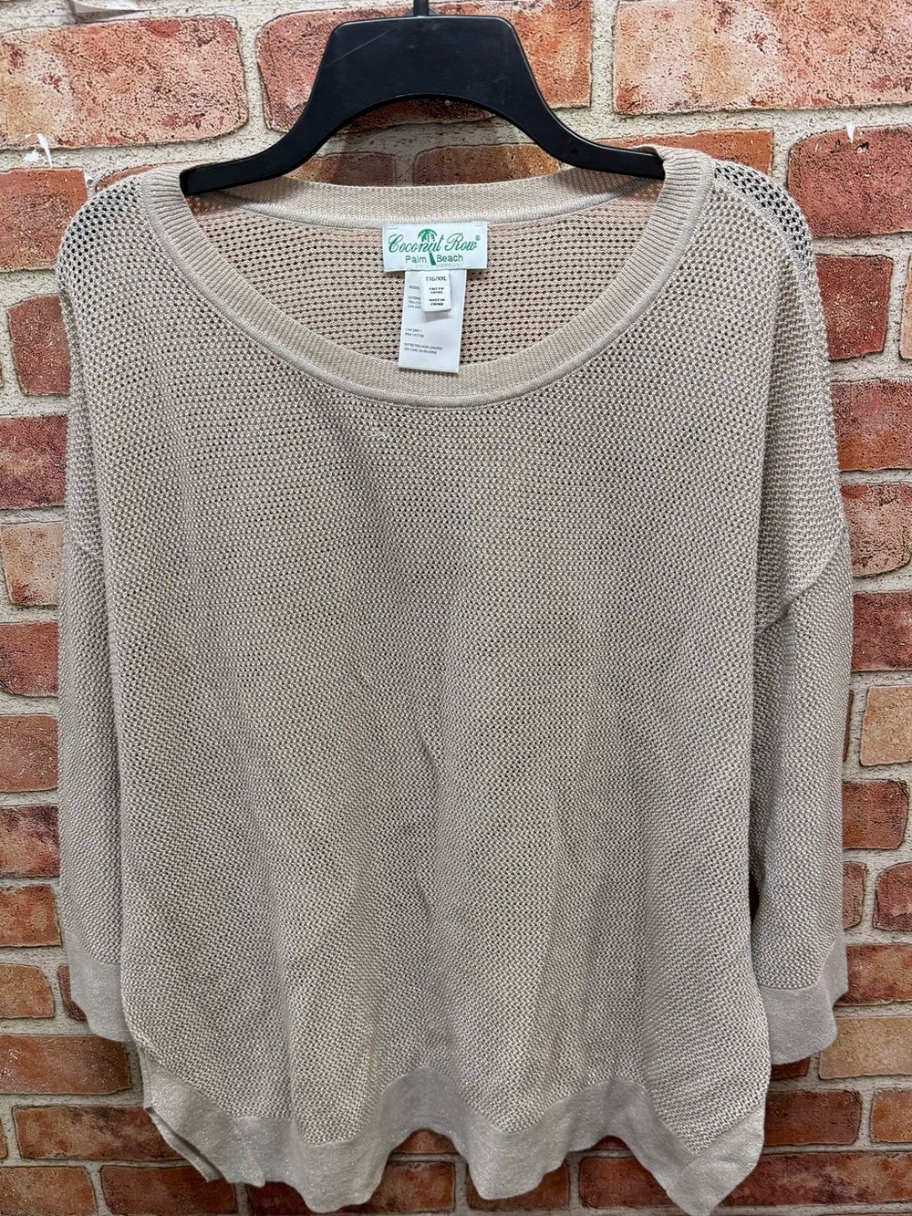 Open weave shimmery Lightweight Knit beach Sweater